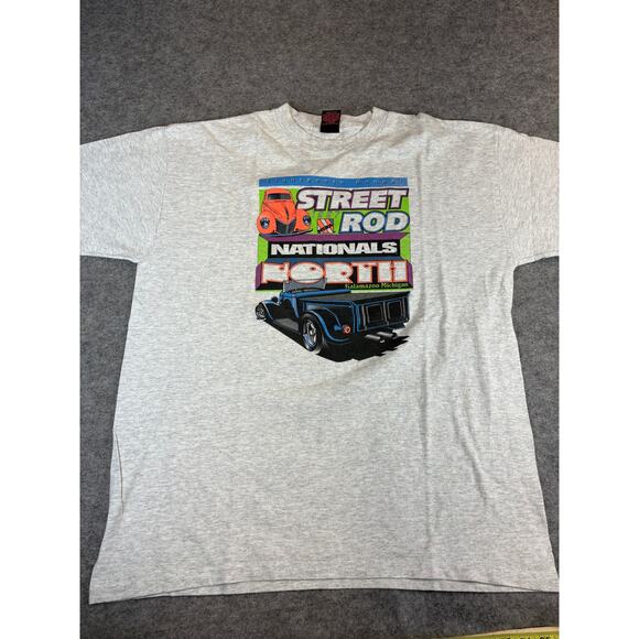 Vintage 90s 1997 Street Rod Nationals North Kalamazoo Michigan T-Shirt Mens XL - Picture 1 of 6